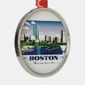 Boston, Massachusetts Metalen Ornament (Rechts)