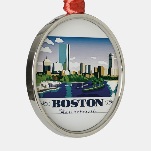 Boston, Massachusetts Metalen Ornament (Rechts)