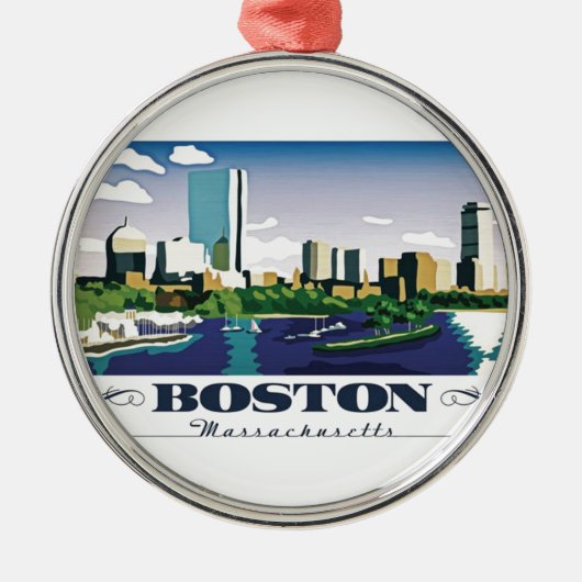 Boston, Massachusetts Metalen Ornament (Voorkant)