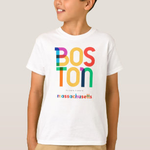 Boston Massachusetts middeleeuwse Pop Art, T-shirt