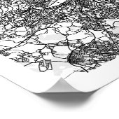 Boston Massachusetts Minimal Modern Street Map Poster (Hoek)