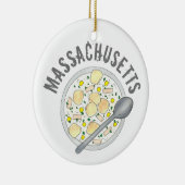 Boston Massachusetts New England Clam Chowder Keramisch Ornament (Rechts)