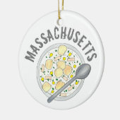 Boston Massachusetts New England Clam Chowder Keramisch Ornament (Links)