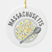 Boston Massachusetts New England Clam Chowder Keramisch Ornament (Achterkant)