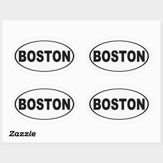 Boston Massachusetts Ovale Sticker (Vel)