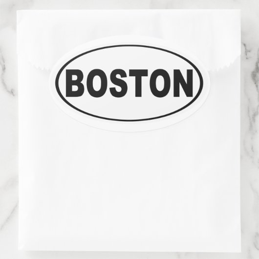 Boston Massachusetts Ovale Sticker (Tas)