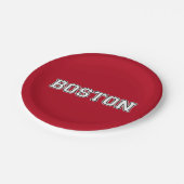 Boston Massachusetts Papieren Bordje (Gekanteld)