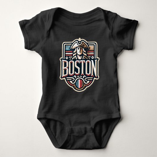 Boston Massachusetts Paul Revere Romper (Voorkant)
