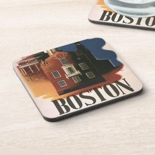  Boston, Massachusetts Paul Revere's Ride Bier Onderzetter (Linkerzijde)