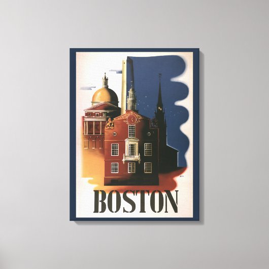 Boston, Massachusetts Paul Revere's Ride Canvas Afdruk (Voorkant)