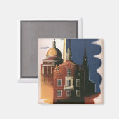  Boston, Massachusetts Paul Revere's Ride Magneet (Voorkant / Achterkant)