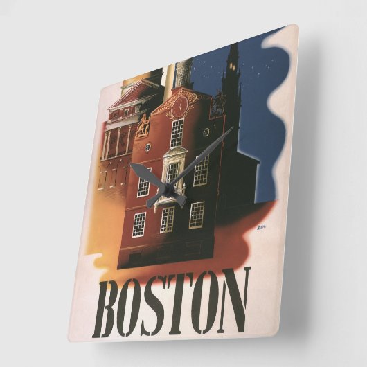  Boston, Massachusetts Paul Revere's Ride Vierkante Klok (Hoek)