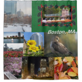 Boston, Massachusetts Photo Collage Douchegordijn (Voorkant)