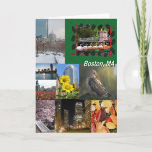 Boston, Massachusetts Photo Collage Kaart