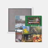 Boston, Massachusetts Photo Collage Magneet (Voorkant / Achterkant)