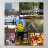 Boston, Massachusetts Photo Collage Poster (Voorkant)