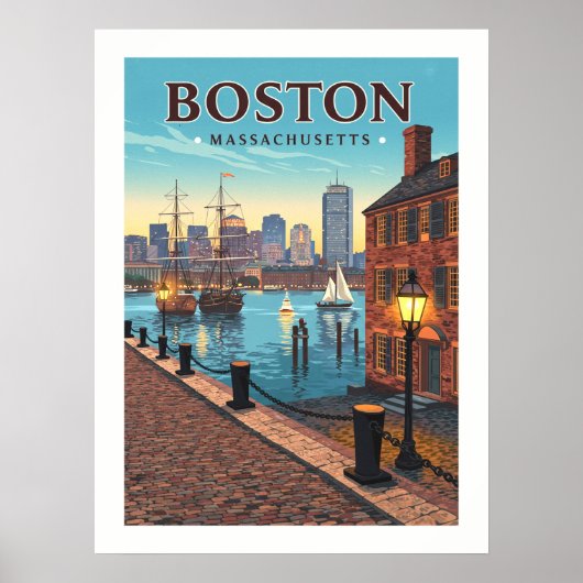  Boston Massachusetts Poster (Voorkant)