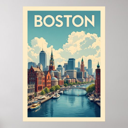 Boston Massachusetts Poster (Voorkant)