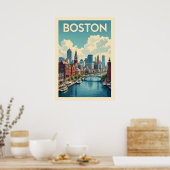 Boston Massachusetts Poster (Keuken)