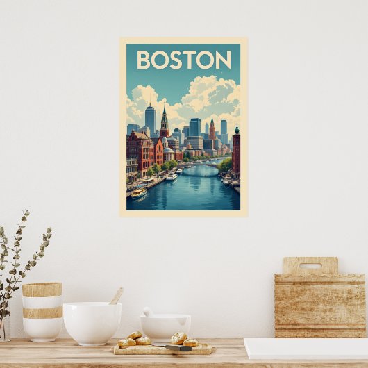 Boston Massachusetts Poster (Keuken)