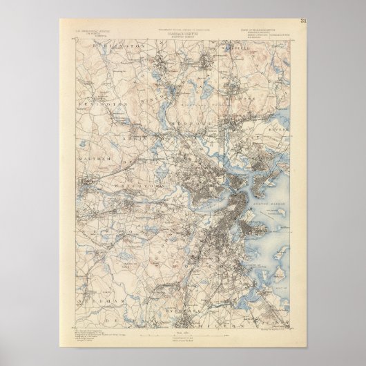 Boston, Massachusetts Poster (Voorkant)