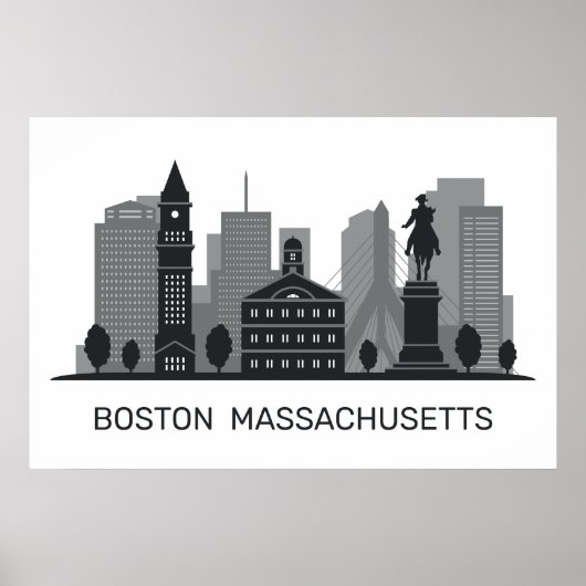 Boston Massachusetts Poster (Voorkant)