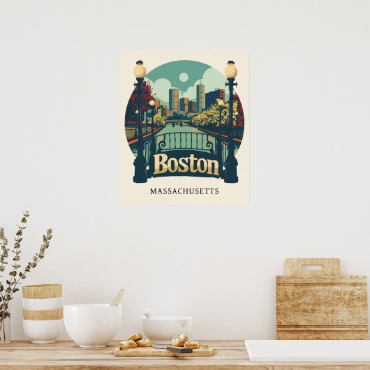 Boston Massachusetts Poster (Keuken)