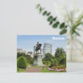 Boston Massachusetts Public Garden Travel Photo Briefkaart (Staand voorkant)