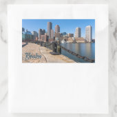 Boston Massachusetts Rechthoekige Sticker (Tas)