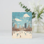 Boston Massachusetts Reizen Briefkaart (Staand voorkant)