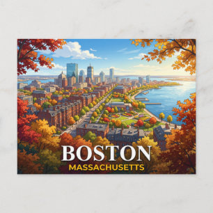 Boston Massachusetts Reizen Briefkaart