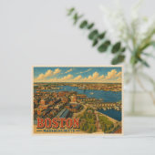 Boston Massachusetts Reizen Briefkaart (Staand voorkant)