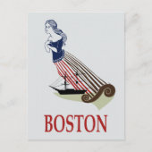  Boston Massachusetts Retro Reizen Briefkaart (Voorkant)