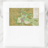 Boston Massachusetts Revolutionary War Map Rechthoekige Sticker (Tas)