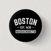 Boston Massachusetts Ronde Button 3,2 Cm (Voorkant)