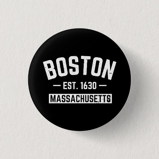 Boston Massachusetts Ronde Button 3,2 Cm (Voorkant)