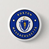 Boston Massachusetts Ronde Button 5,7 Cm (Voorkant)