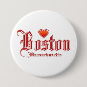 Boston Massachusetts Ronde Button 7,6 Cm (Voorkant)
