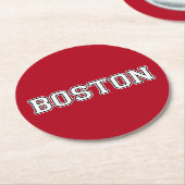 Boston Massachusetts Ronde Kartonnen Onderzetter (Gebogen)