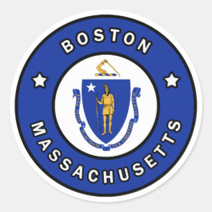 Boston Massachusetts Ronde Sticker