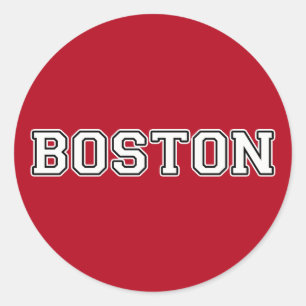 Boston Massachusetts Ronde Sticker