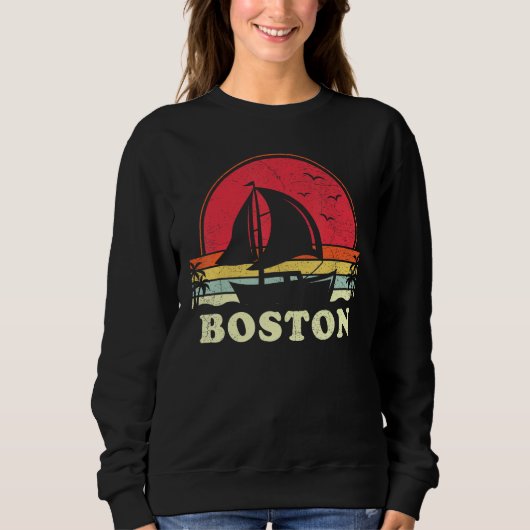 Boston Massachusetts Sail Boat Boating Captain Sai Trui (Voorkant)