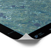 Boston, Massachusetts satelliet-poster Poster (Hoek)