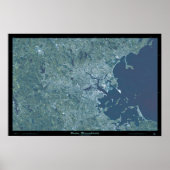 Boston, Massachusetts satelliet-poster Poster (Voorkant)