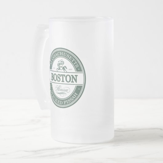 boston massachusetts - schoppen pissah matglas bierpul (Voorkant links)