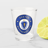 Boston Massachusetts Shot Glas (Voorkant)