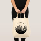 Boston Massachusetts Silhouet Tote Bag (Voorkant (product))