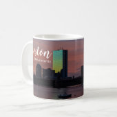 Boston Massachusetts Silhouette Koffiemok (Voorkant links)