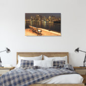 Boston, Massachusetts skyline 3 Canvas Afdruk (Insitu (Slaapkamer))
