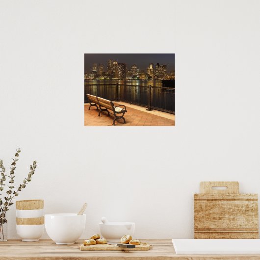 Boston, Massachusetts skyline 3 Poster (Keuken)